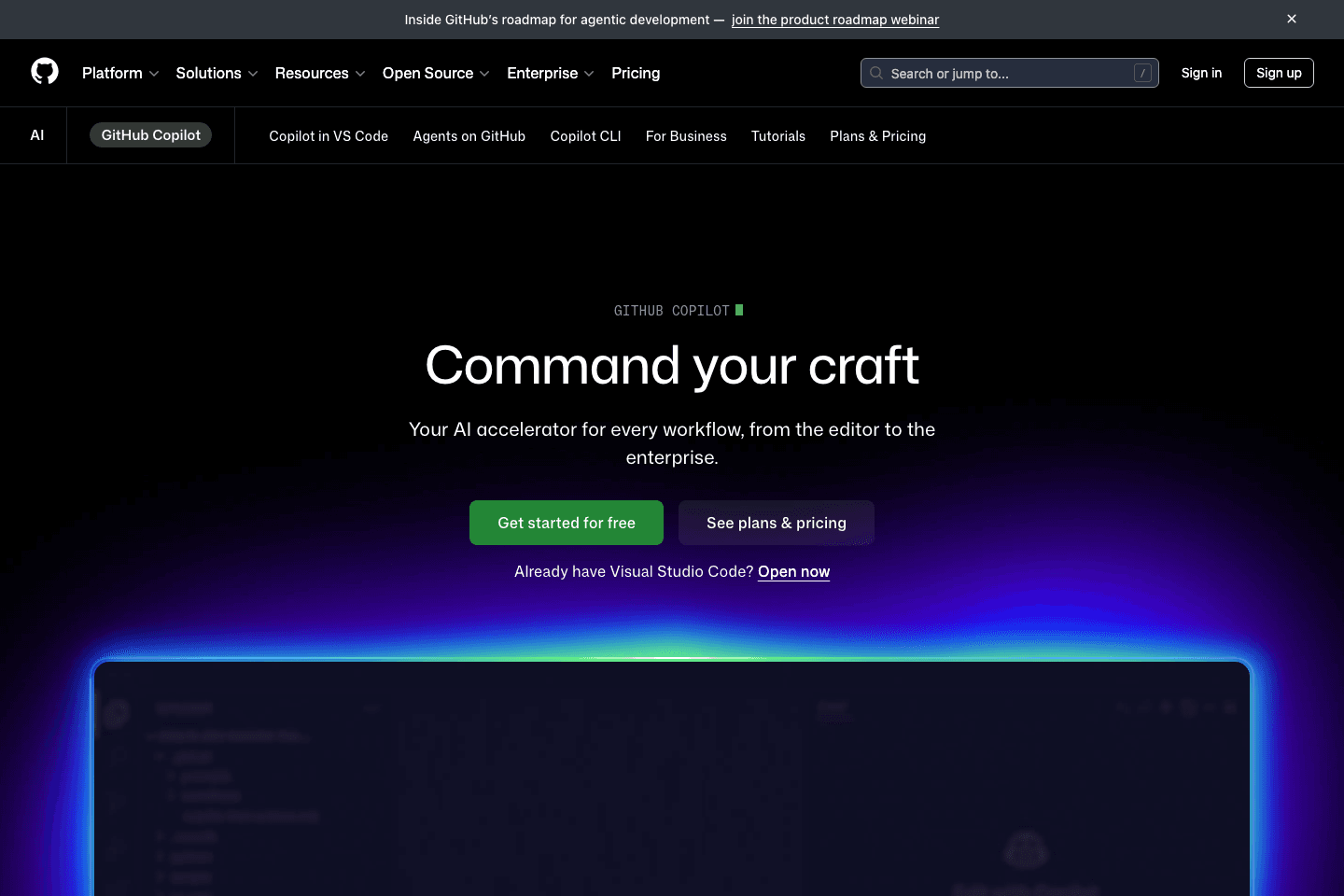 GitHub Copilot official homepage